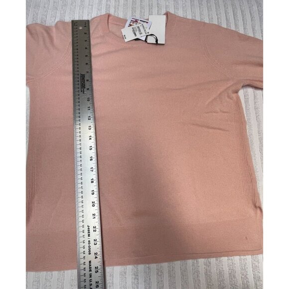 Halogen Womens Size XL Crewneck Cashmere Pullover Sweater Pink Chintz New $98 - Picture 9 of 9